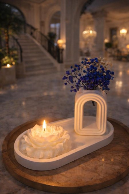 شمعه مع ستاند ورد  (8-13)